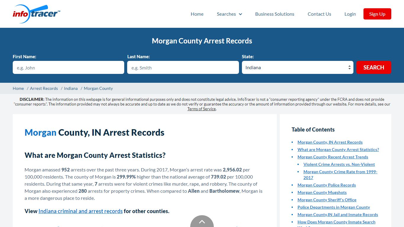 Morgan County, IN Arrests, Mugshots & Jail Records - InfoTracer