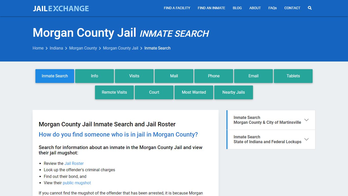 Inmate Search: Roster & Mugshots - Morgan County Jail, IN